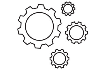 Setting icon set. Setting, cogwheel, gear icon element set - Vector