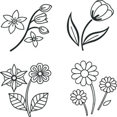 Fototapeta premium Flower Icon for graphic design in vector form.eps