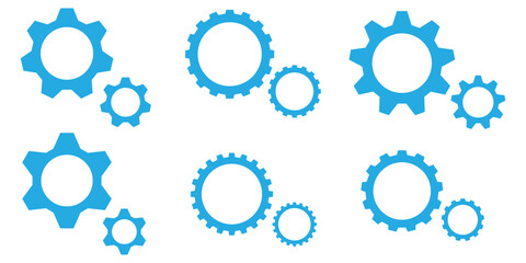 Gear icon vector set. clockwork illustration sign collection. Mechanics symbol.
