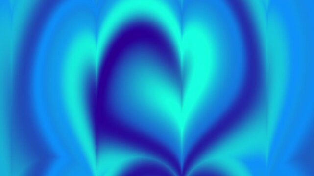 Animation of blue gradient shape with overflows, distortions, shine and changeable shapes on the background