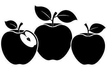 Apple Silhouette Illustration