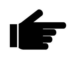 sign hand sideview vector graphic illustration sign symbol silhouette image clip art.eps