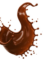 melted chocolate dripping on white