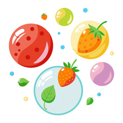 Colorful Fruit Bubbles