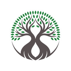 Obraz premium Tree Logo Design – Nature, Eco, and Organic Symbol