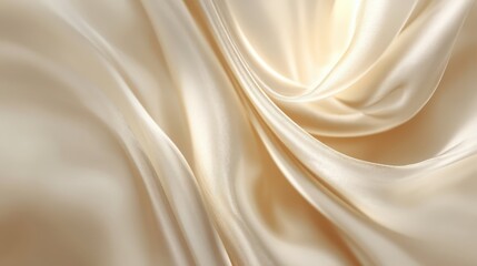 Obraz premium Elegant Cream Silk Background with Soft Blurred Texture and Shine