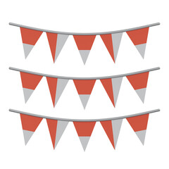Obraz premium 3d flag ornament of indonesian flag in red and white color