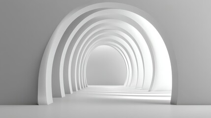 Obraz premium Grey Scale Minimalist Backdrop with Smooth Arching Transition