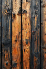 Naklejka premium Feature a background with evenly spaced wooden slats, highlighting the natural grain and offering a minimalist