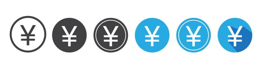 Obraz premium Yuan and yen symbol vector illustration 