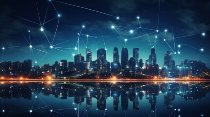 5G, 6G, Big data wireless network, high speed internet, cloud computing or connect diagram technology, Data storage, service, synchronize, online, financial, Connectivity global, smart city, Gen AI