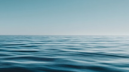 Fototapeta premium Minimalist Sea Background with Calm Water and Clear Sky