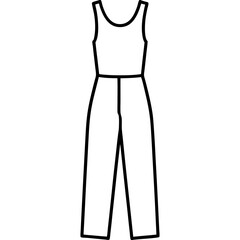 Jumpsuit sleeveless outline