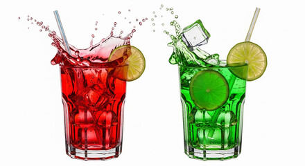 cocktail with lime and ice