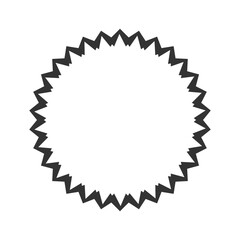 Circle frame and badge