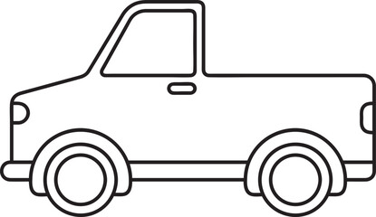 Vector Icon Illustration for Pickup Truck