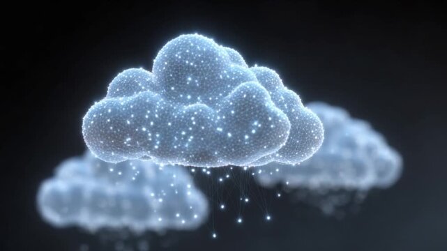 Ethereal Cloudscape: An artistic rendering of fluffy clouds, evoking a sense of peace and the mysteries of the atmosphere, against a contrasting backdrop.