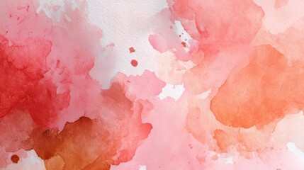 Fototapeta premium Soft Abstract Watercolor Painting in Pink and Coral Hues