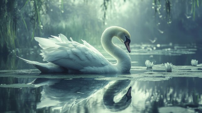 Ciri khas dari angsa adalah memiliki tubuh besar, leher panjang melengkung, kaki berselaput besar, dan warna bulu yang cantik