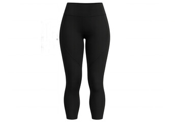 Black athletic leggings mockup featuring sporty design, transparent background enabling seamless customization for fitness apparel branding and marketing