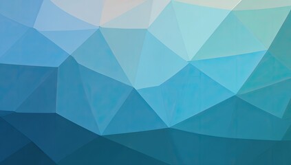 Abstract geometric pattern of light and dark teal triangles
