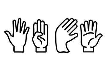 Fototapeta premium vector hand gestures