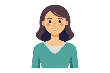 Smiling Woman Portrait: A stylish woman, radiating warmth and positivity, graces the frame with her vibrant presence. Her smile tells a story of happiness and grace.