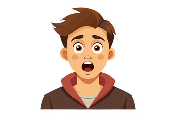Obraz premium Astonished Young Man: Portrait of a young man with a surprised expression, capturing the moment of shock and disbelief, ready to communicate diverse emotions.