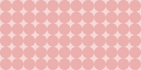 pink polka dots circle on pink background for backdrop and wallpaper template. repeat seamless style design for fabric printing