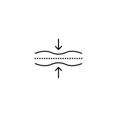 Elastic line icon flat vector design.