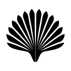 Abstract fan shape design decorative element vector graphic art silhouette