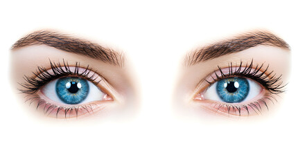 Obraz premium Winking Eyes Expression Isolated on White 