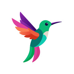 Obraz premium Colorful hummingbird art