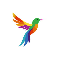 Obraz premium Colorful bird hummingbird art