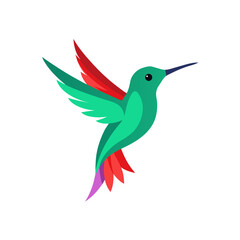 Obraz premium Colorful hummingbird art