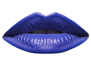 Realistic lips illustration logo design