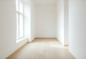 A - Minimalist Home Hallway in White Tones