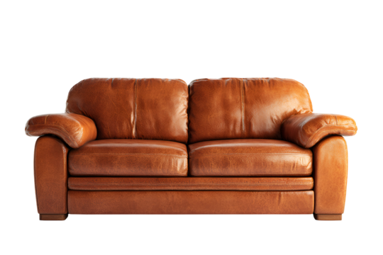 Brown Leather Sofa Classic Design Furniture Home Decor