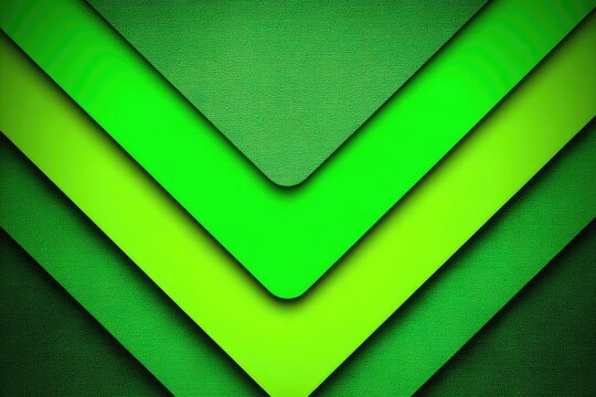 Abstract layered shapes in varying shades of green