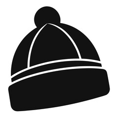 Minimalist Beanie Hat Silhouette Vector