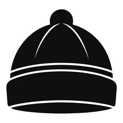 Minimalist Beanie Hat Silhouette Vector