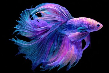 Vibrant betta fish with flowing fins (6)