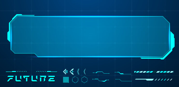 Lower third blue or text box futuristic