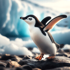 Naklejka premium cute baby penguin