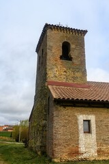 Church of San Andres in Villarrobejo with brick bell tower, Palencia