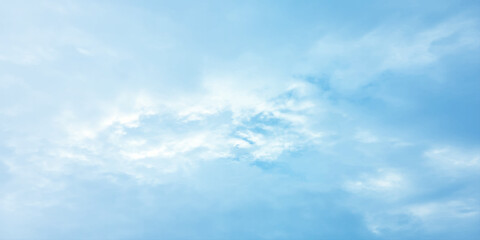 sunny sky blue light watercolor background. Aquarelle painting brush effect card paper textured canvas cloudy smoke space for text, entertaining card, template. aquamarine color graphics illustration