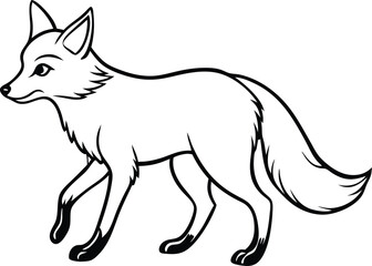 Cute fox cartoon vector illustration isolated on white background
