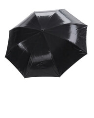 Classic Black Umbrella Isolated: Essential Rain Protection Accessory on White.