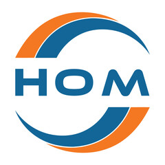 Obraz premium HOM letter design. HOM letter technology logo design on a white background. HOM Monogram logo design for an entrepreneur and business.