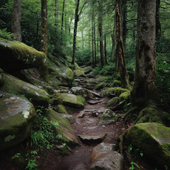 Fototapeta premium Great Smoky Mountains trails (USA)